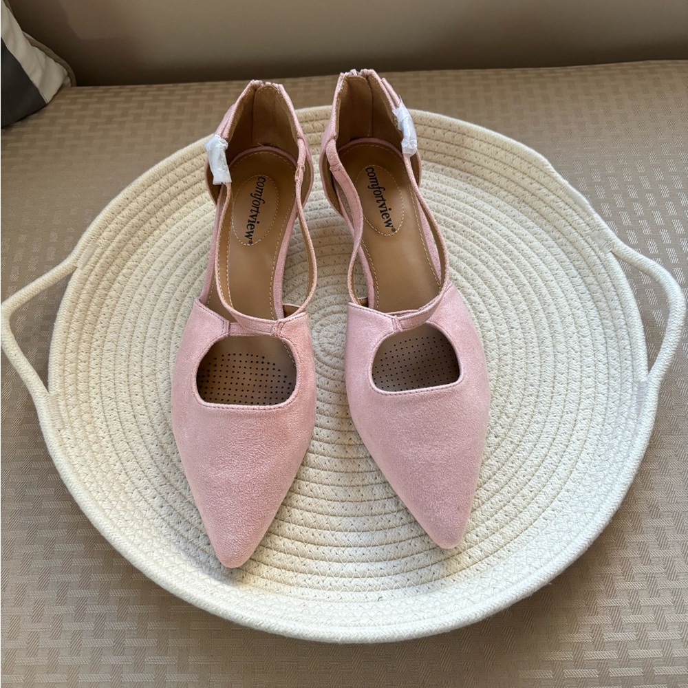 Womens pink suede shoes